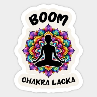 Boom Chakra Lacka Funny Yoga Sticker